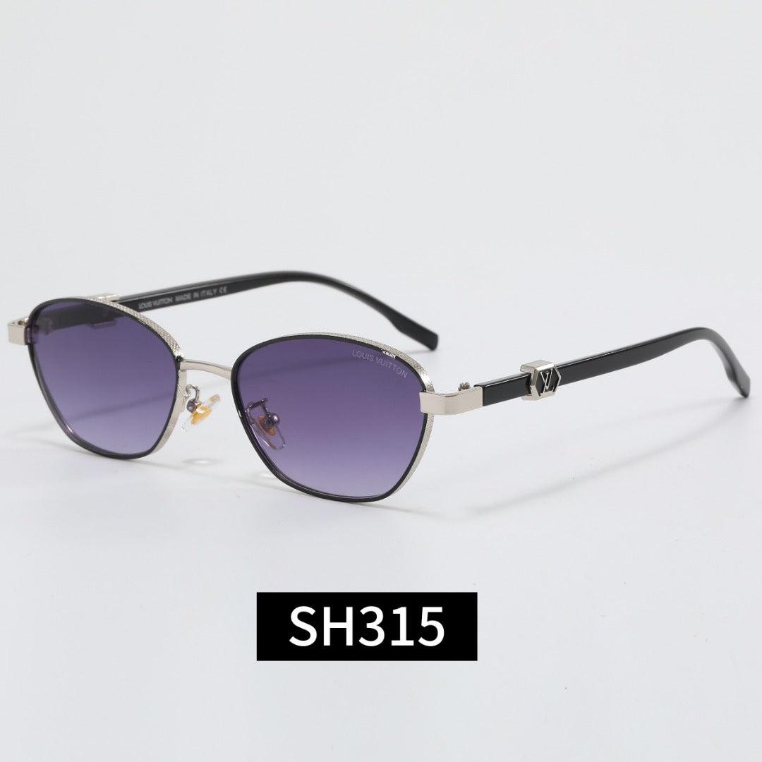 7-Color Stylish Oval Metal Frame Sunglasses—SH315