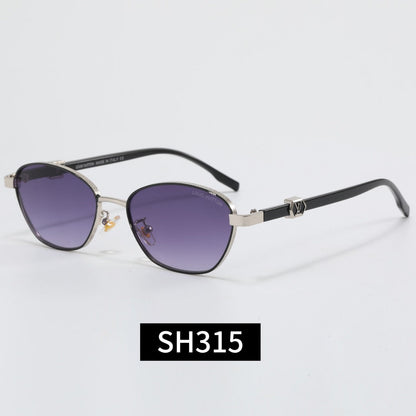7-Color Stylish Oval Metal Frame Sunglasses—SH315