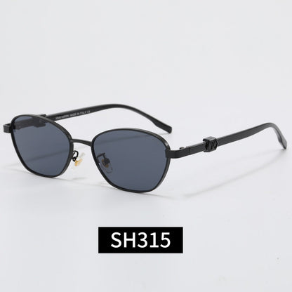 7-Color Stylish Oval Metal Frame Sunglasses—SH315