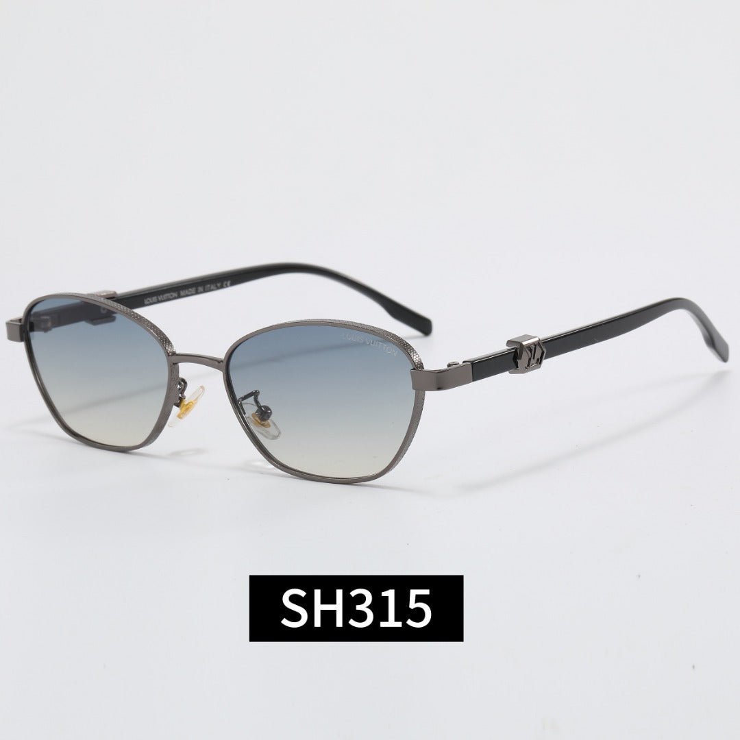 7-Color Stylish Oval Metal Frame Sunglasses—SH315