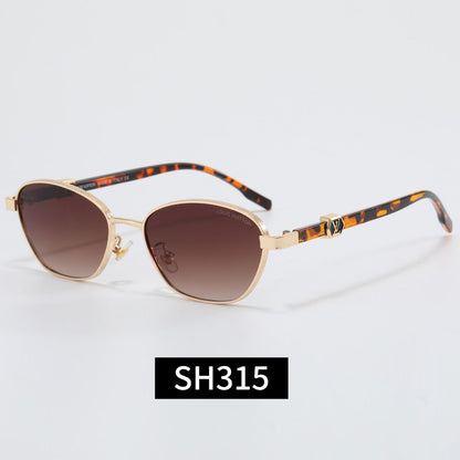 7-Color Stylish Oval Metal Frame Sunglasses—SH315