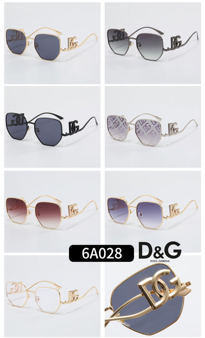 7-Color Stylish Metallic Letter Sunglasses—6A028