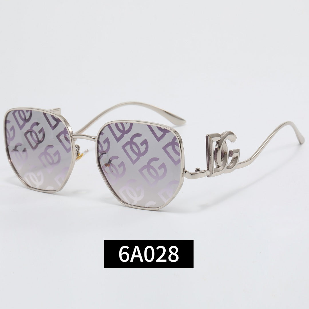 7-Color Stylish Metallic Letter Sunglasses—6A028