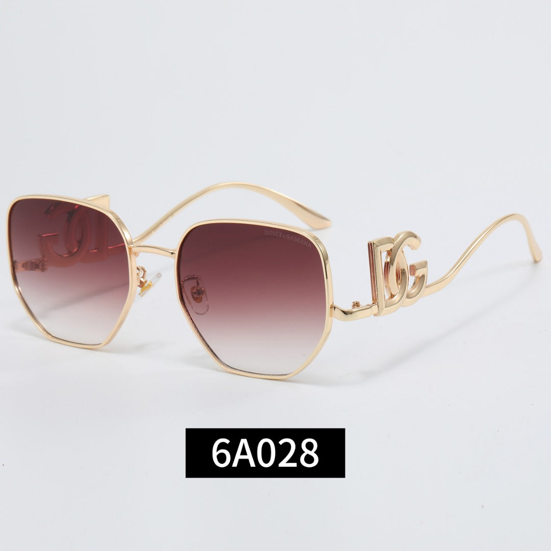 7-Color Stylish Metallic Letter Sunglasses—6A028
