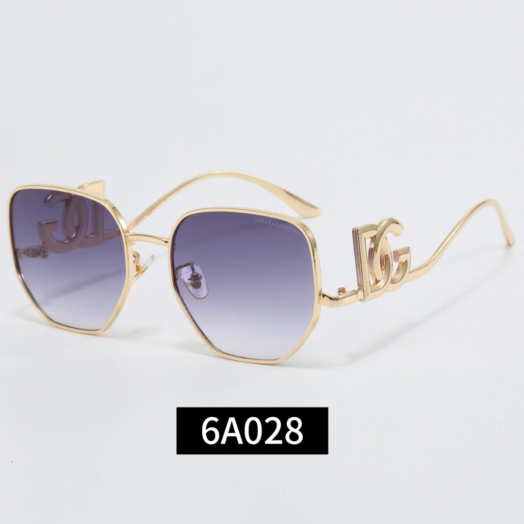 7-Color Stylish Metallic Letter Sunglasses—6A028