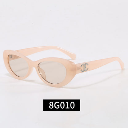 6-color oval exquisite sunglasses 8G010