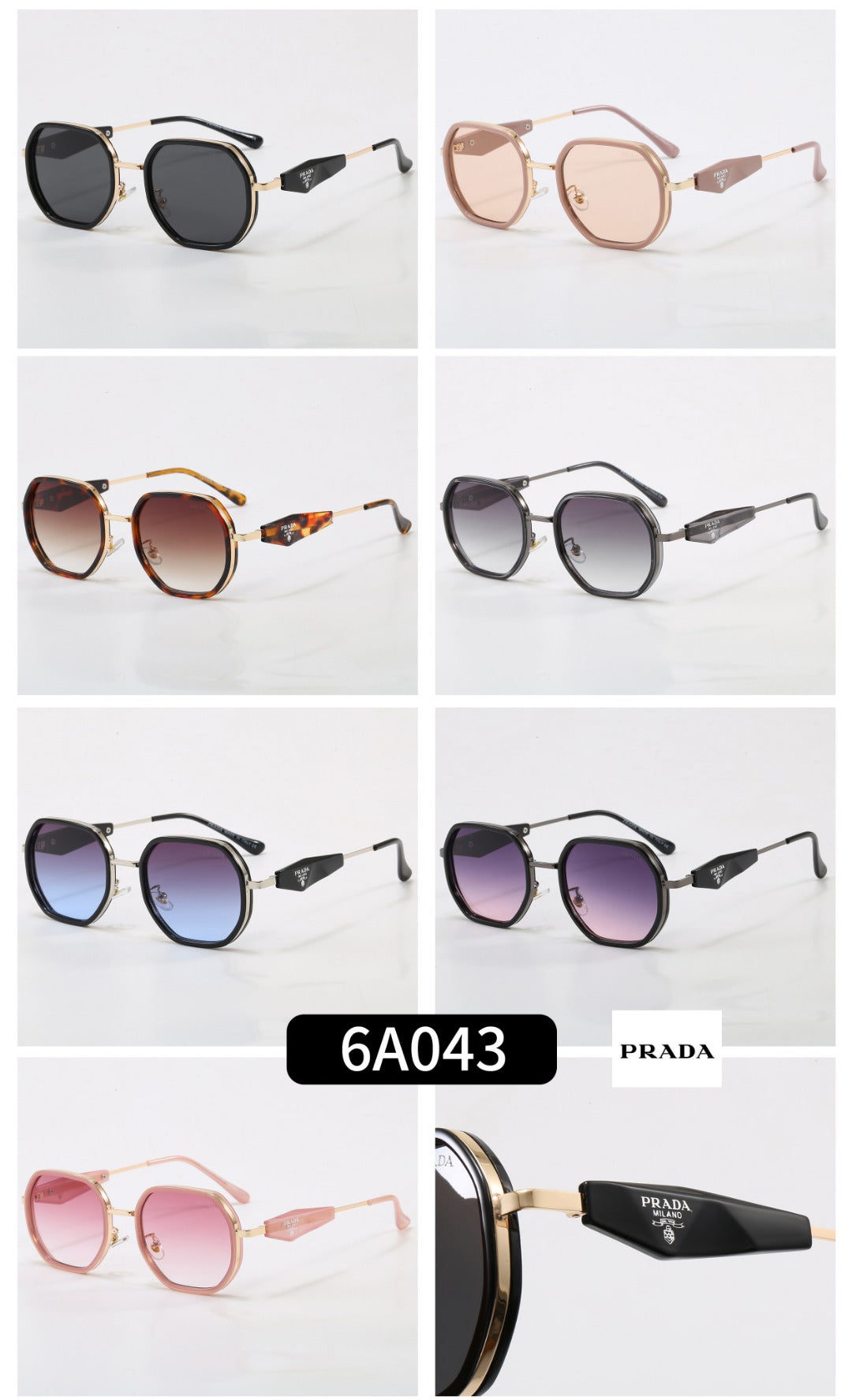 7-color round exquisite sunglasses 6A043