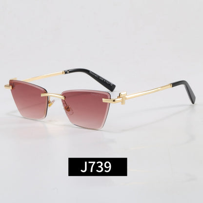 8-color rectangular exquisite sunglasses J739