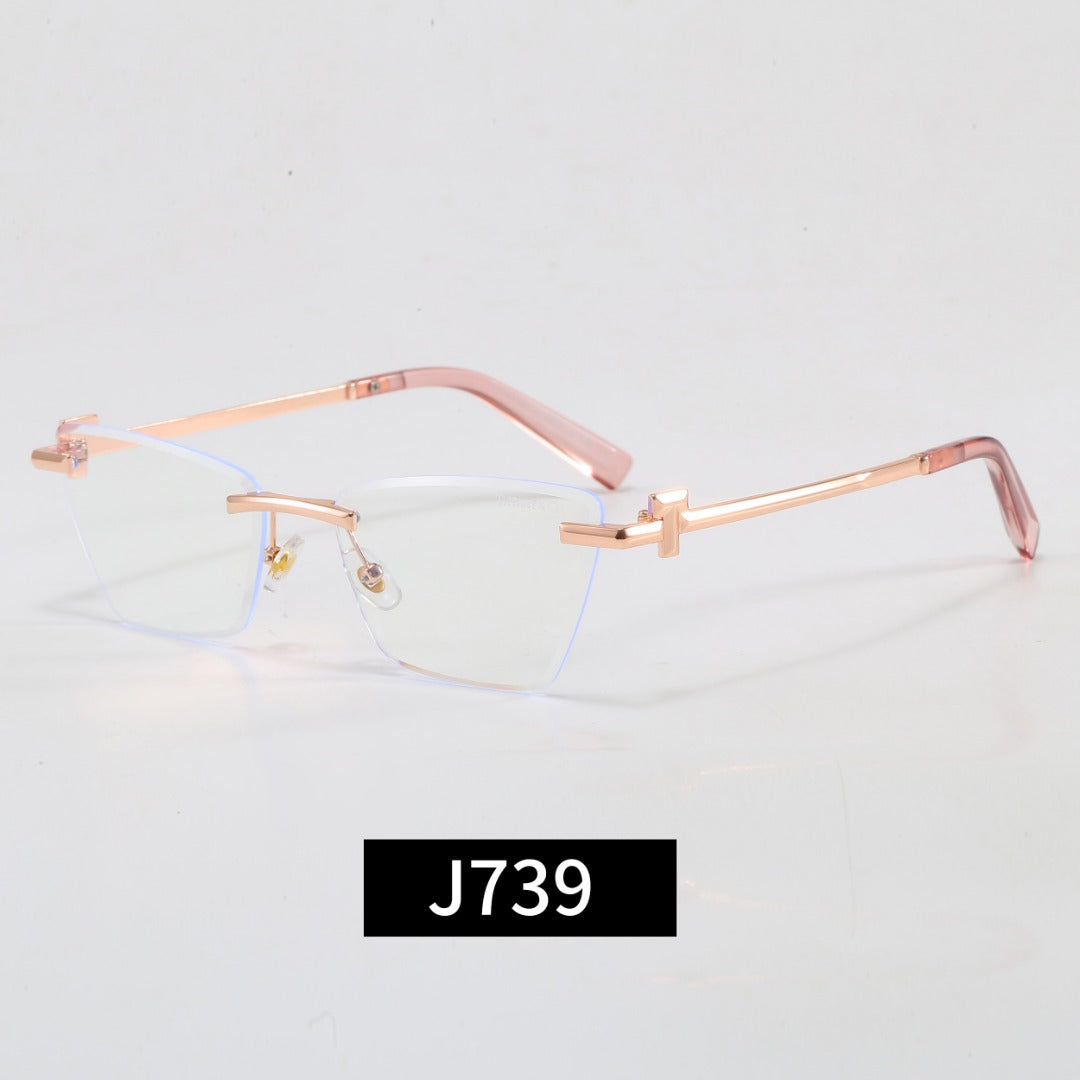 8-color rectangular exquisite sunglasses J739