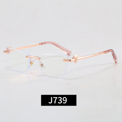 8-color rectangular exquisite sunglasses J739