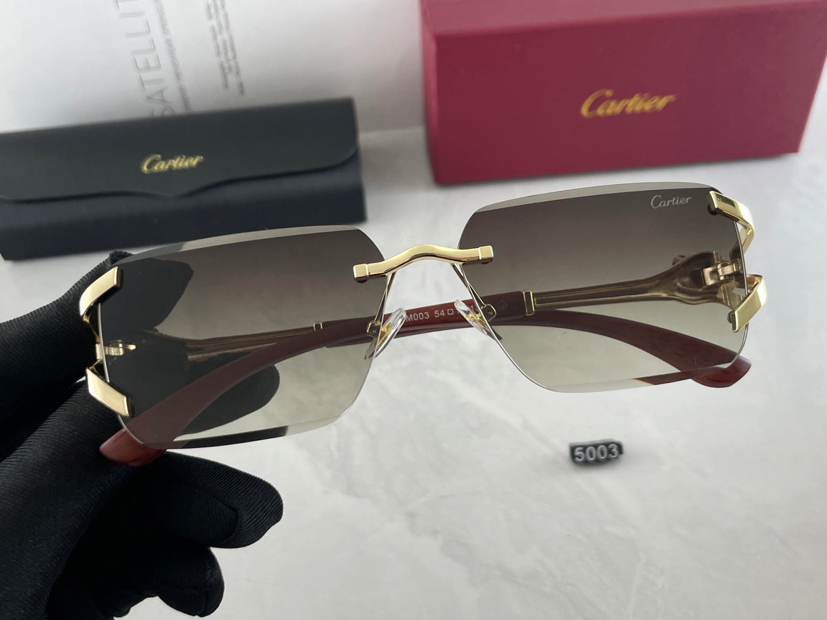 5 Colors Cool Fashion Diamond-cut Framed Sunglasses 5003