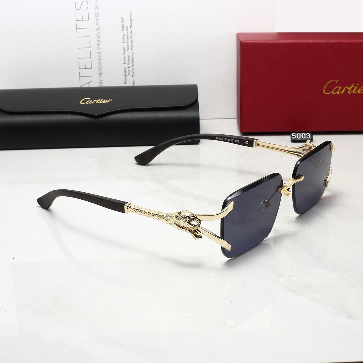 5 Colors Cool Fashion Diamond-cut Framed Sunglasses 5003