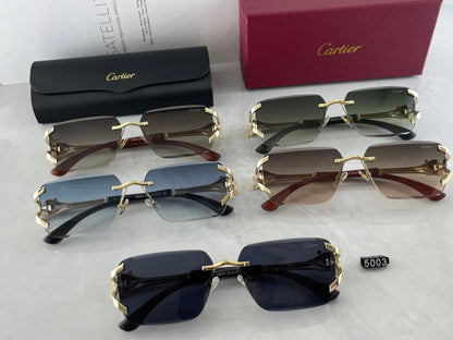 5 Colors Cool Fashion Diamond-cut Framed Sunglasses 5003