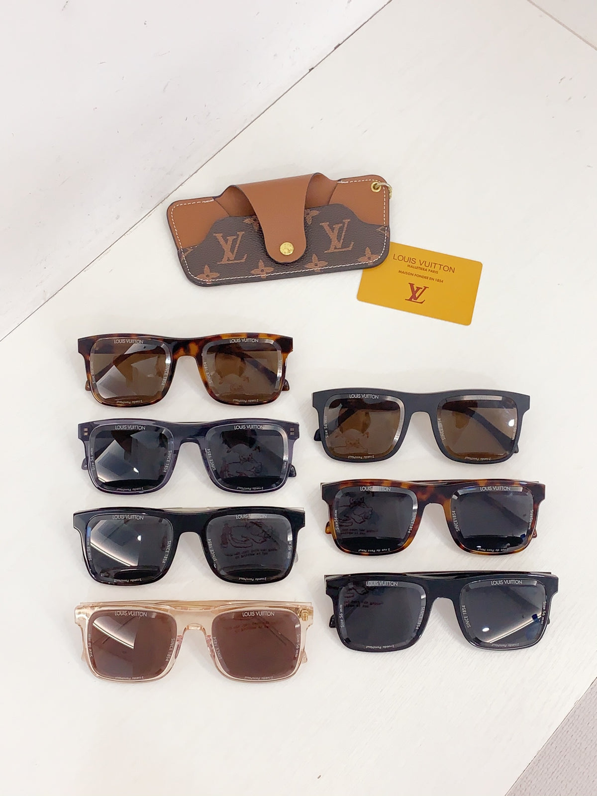 High-quality 7-color stylish square sunglasses