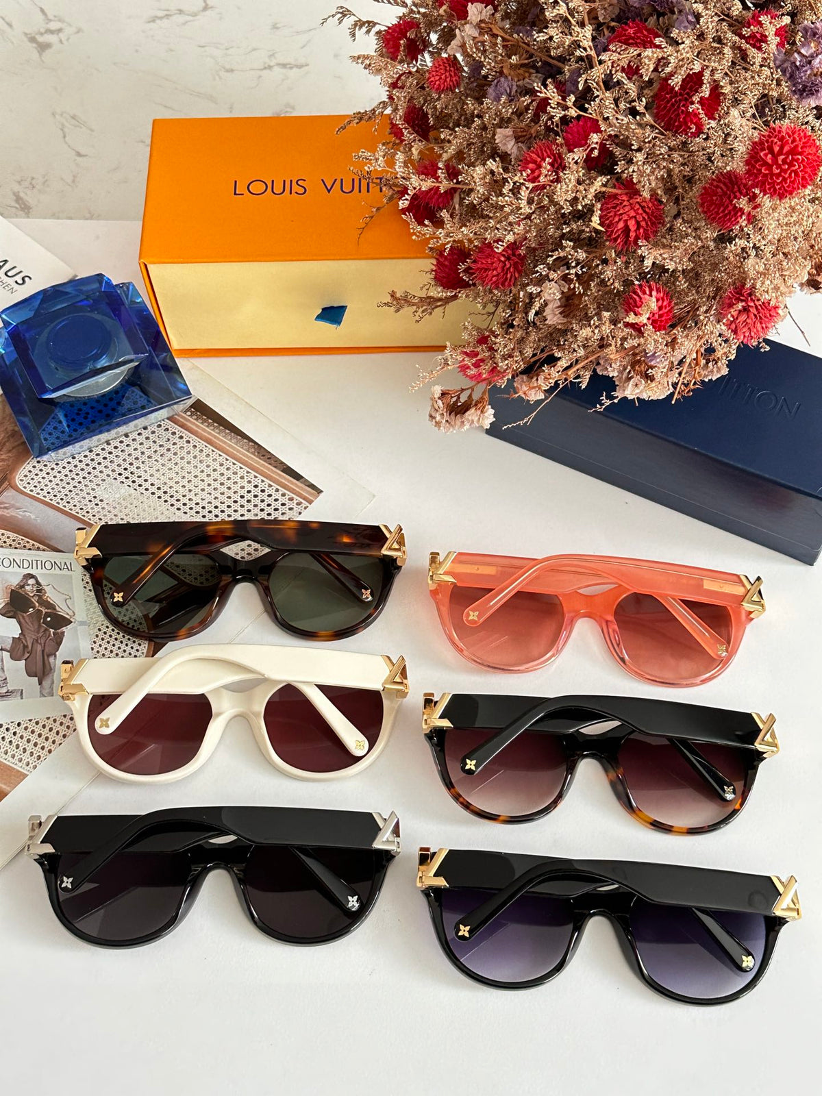 High-quality 6-color stylish round sunglasses
