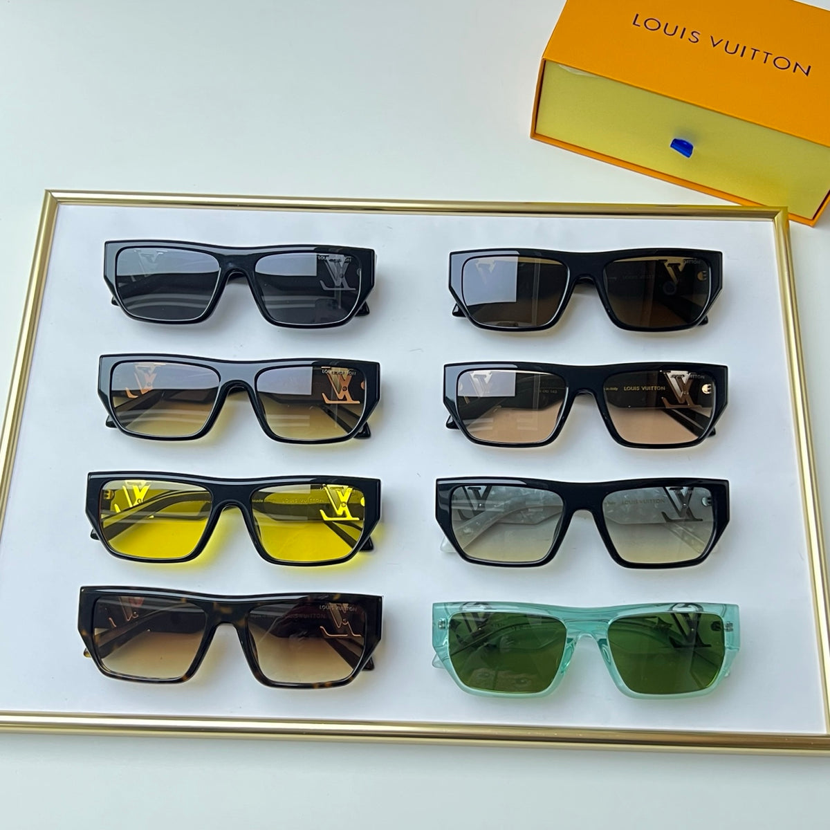 High-quality 8-color stylish square sunglasses