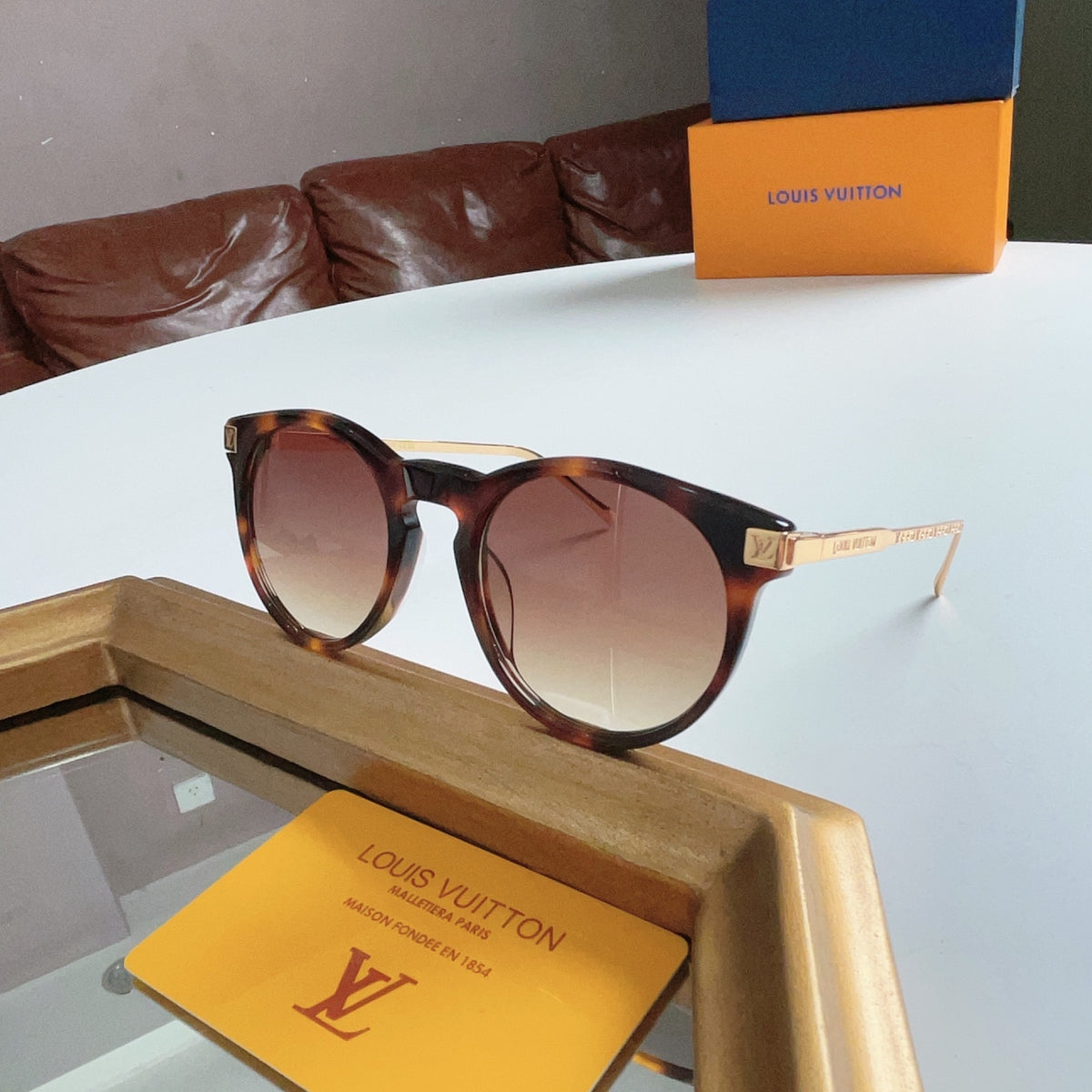 High-quality 6-color stylish round sunglasses