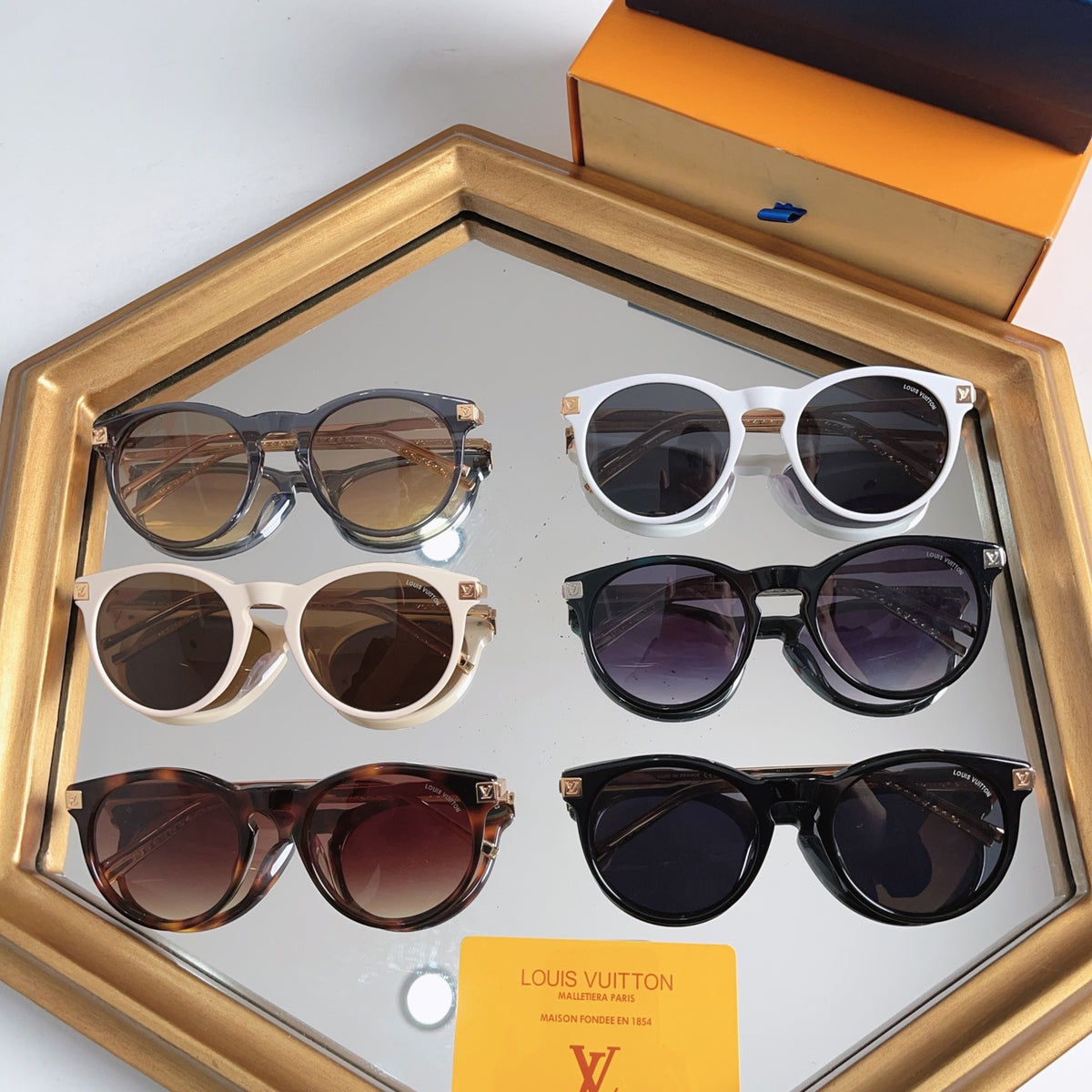 High-quality 6-color stylish round sunglasses