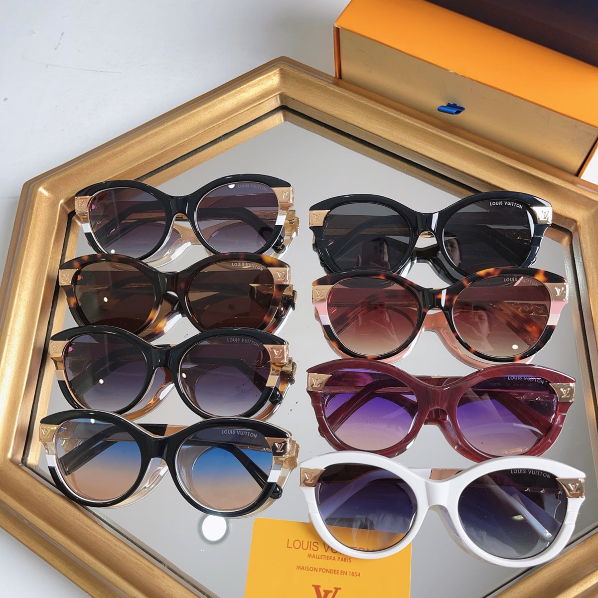 High-quality 8-color stylish round sunglasses