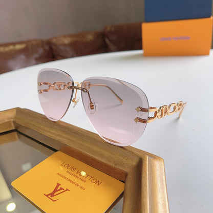 High-quality 7-color stylish round chain sunglasses