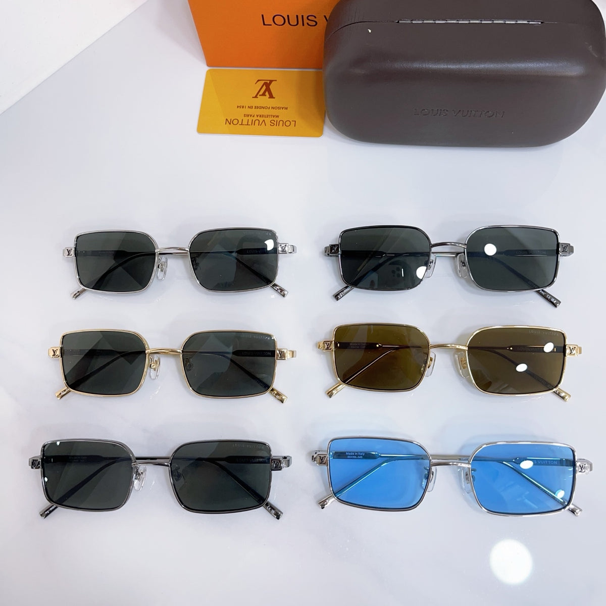 High-quality 6-color stylish square sunglasses