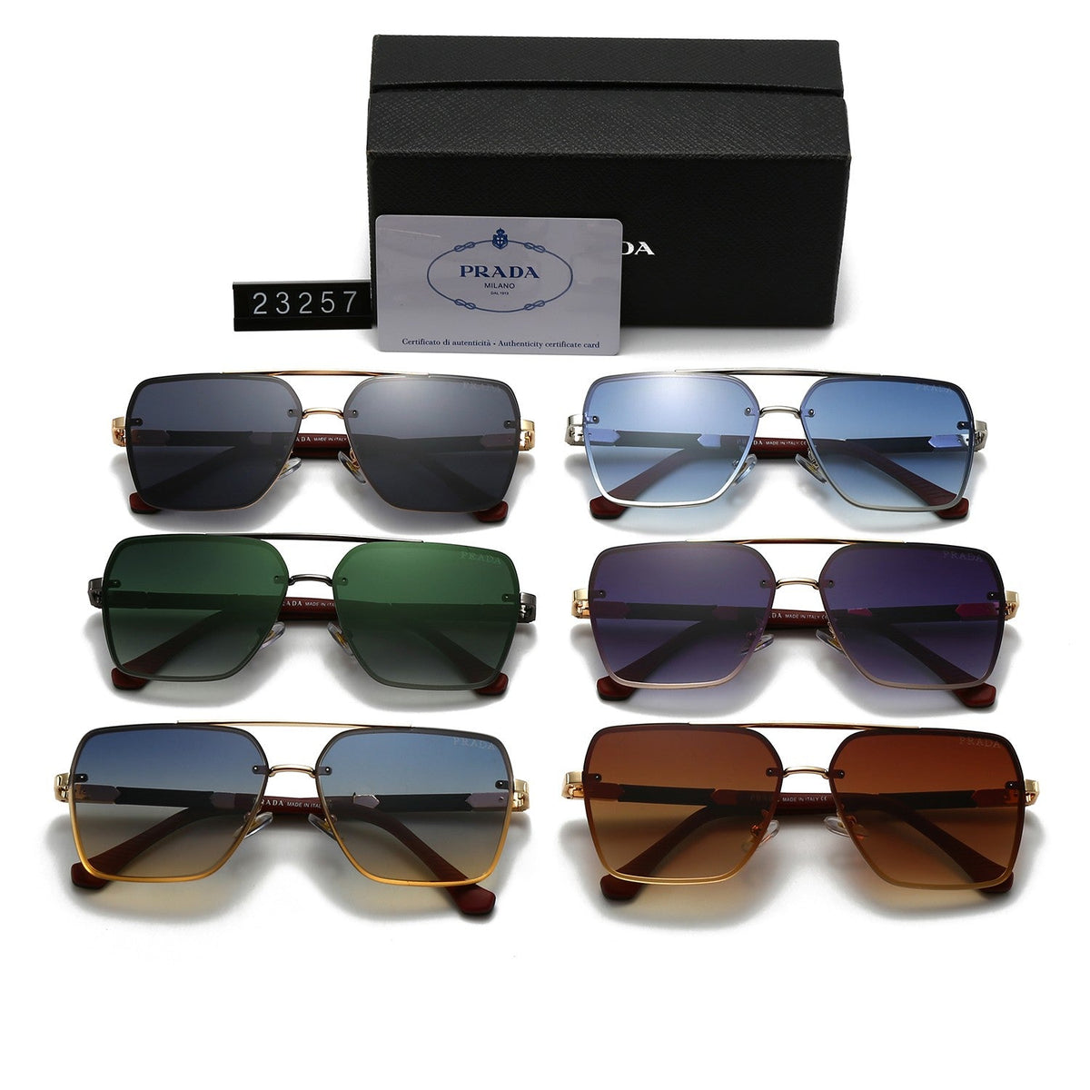 6 Colors Square Fashion Sunglasses—23257