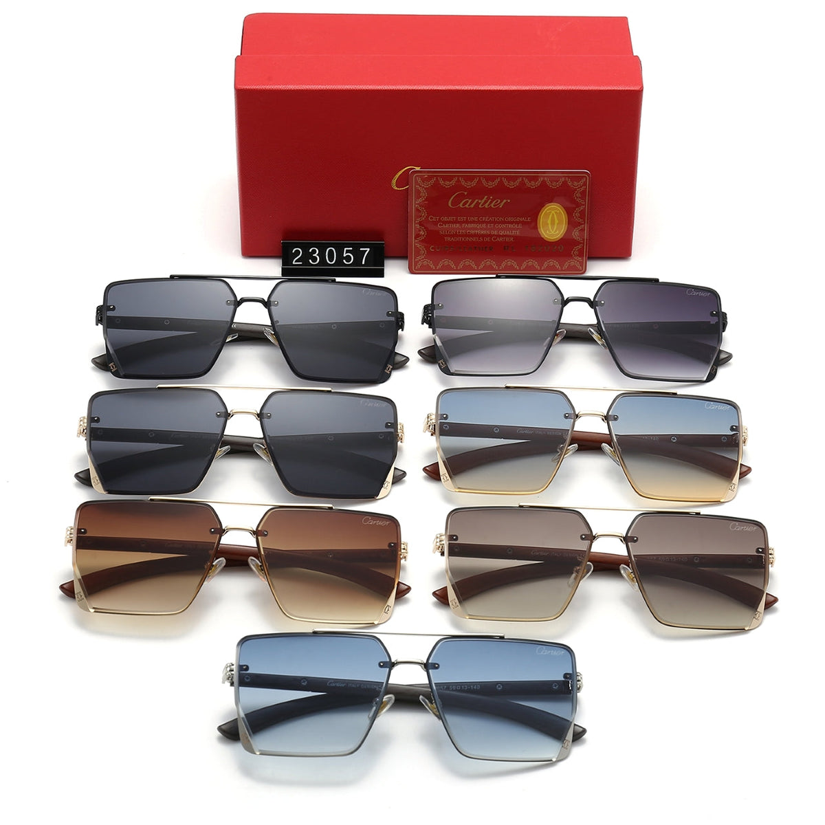 7 Colors Square Fashion Sunglasses—23057